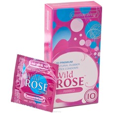 Презервативы рифленые Caution Wear Wild Rose (10 шт)