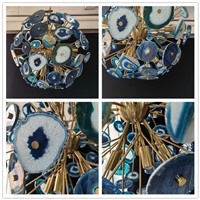 Люстра Agate Burst Chandelier Blue