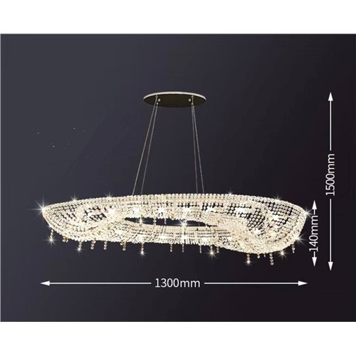 Люстра потолочная асимметричная хрусталь