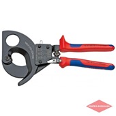 Кабелерез 250 мм, принцип трещотки, KNIPEX, KN-9531280
