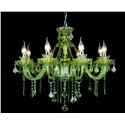 Подвесная хрустальная люстра "цветок" зеленая
